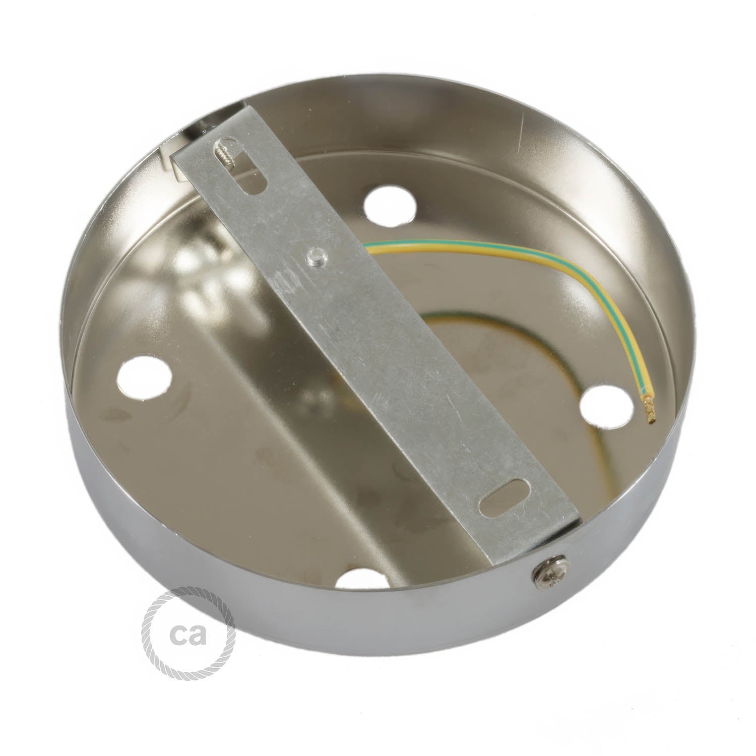 Kit rosone cilindrico in metallo a 4 fori - Cromo Conico