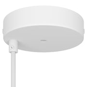 Kit rosone cilindrico in metallo Ø 120 mm a 2 fori centrali e decentrati - Bianco Opaco