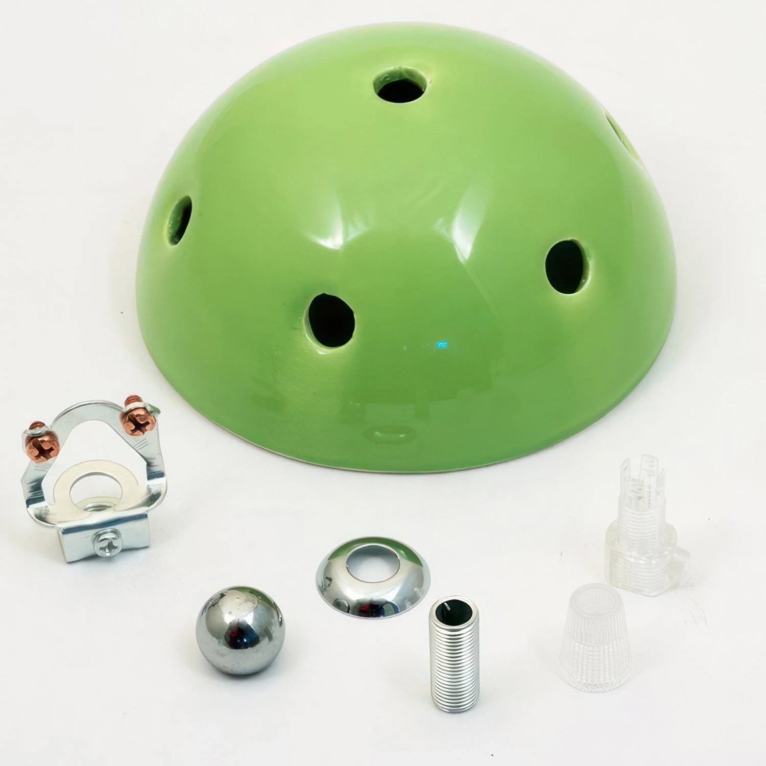 Kit rosone in ceramica a 6 fori - Verde pistacchio