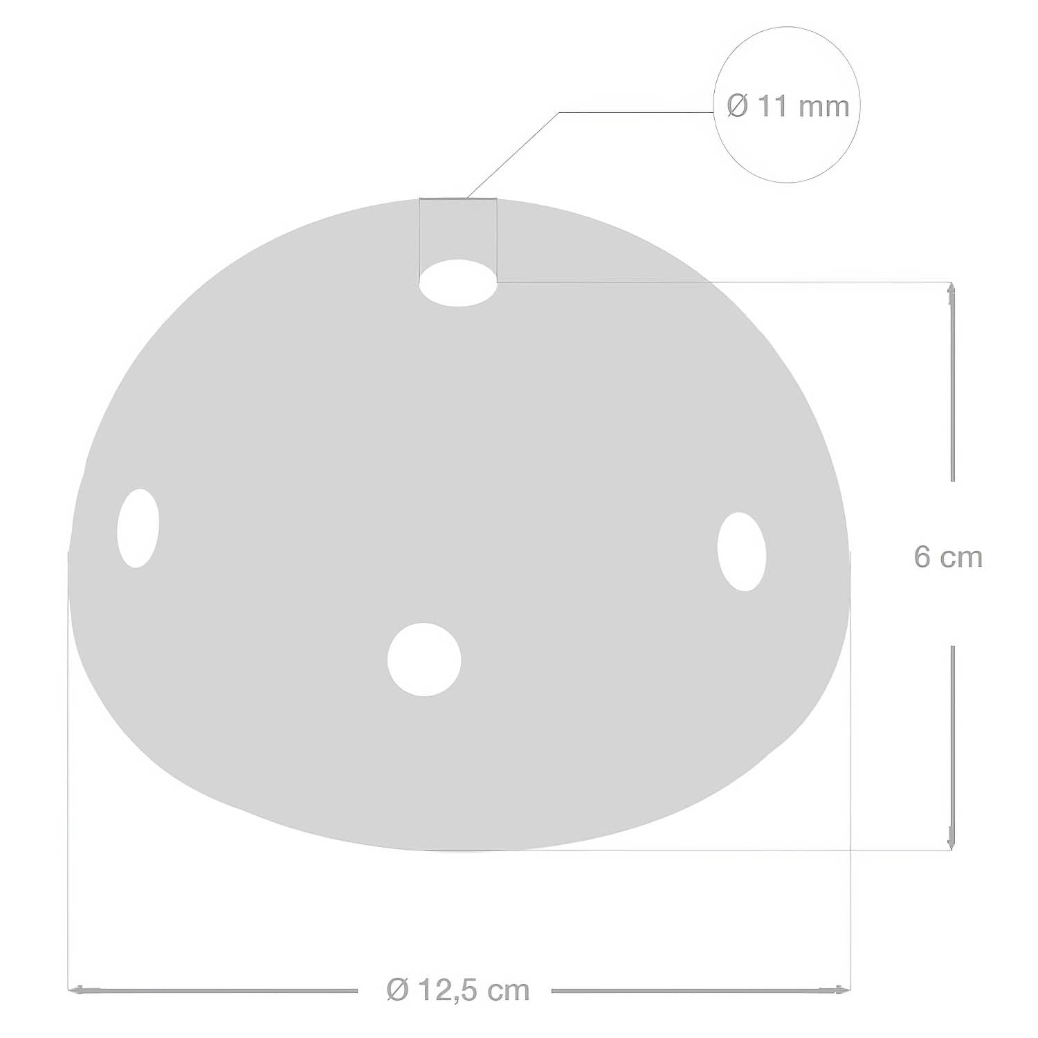 Kit rosone in ceramica a 6 fori - Viola