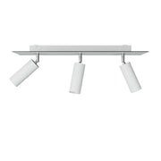 Lampada a 3 faretti con paralume Tub-E14 e Rose-One XXL rettangolare - Bianco opaco