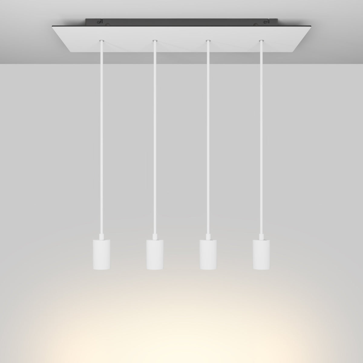 Lampada a sospensione con 4 faretti GU10 Bispot - Bianco