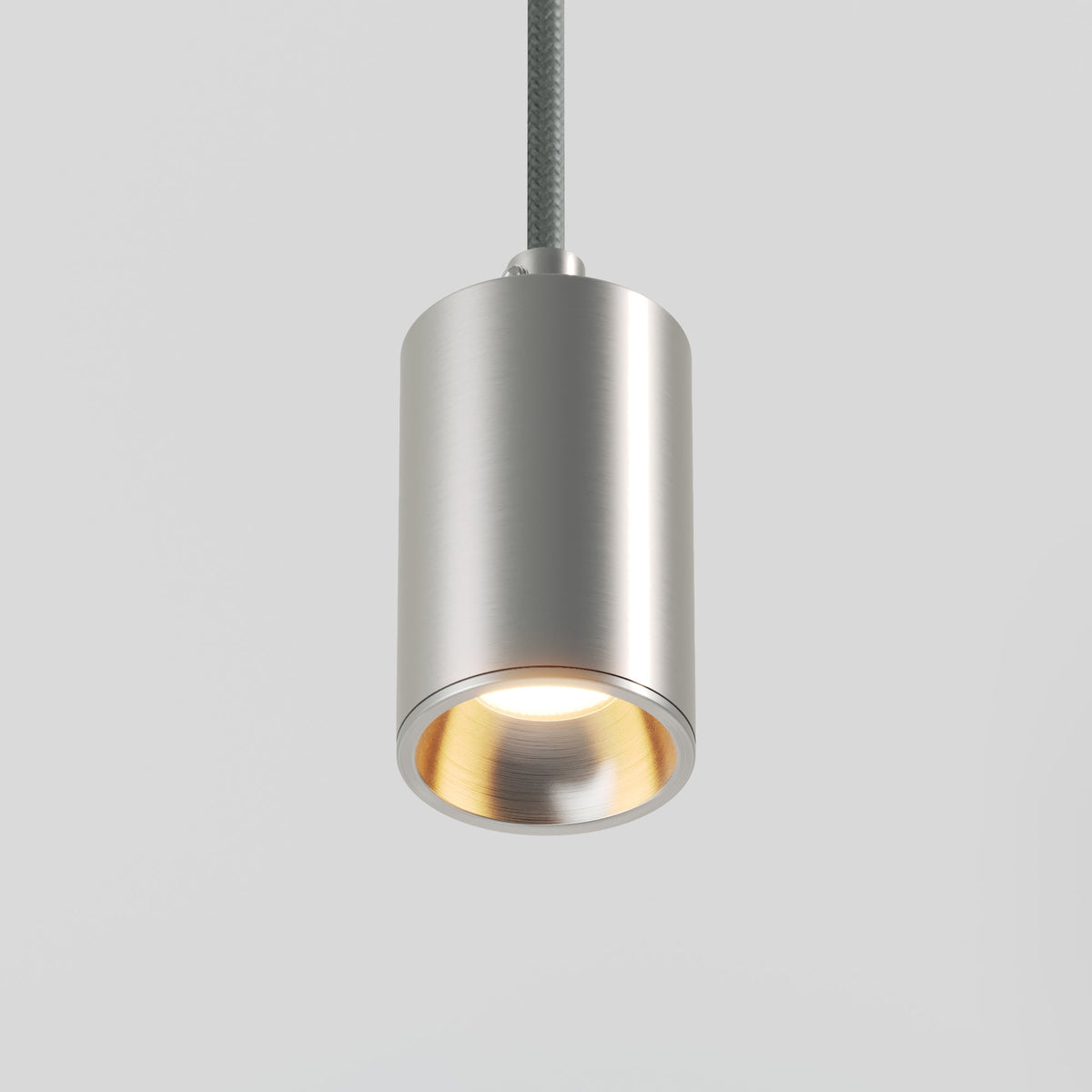 Lampada a sospensione con faretto GU10 Bispot - Titanio satinato