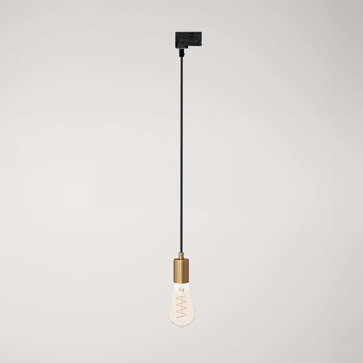 Lampada a sospensione con finiture in metallo satinato per binari - Bronzo satinato