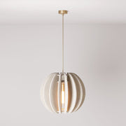 Lampada a sospensione con paralume ellittico LAMPSHHADE in materiale fonoassorbente - Tortora melange