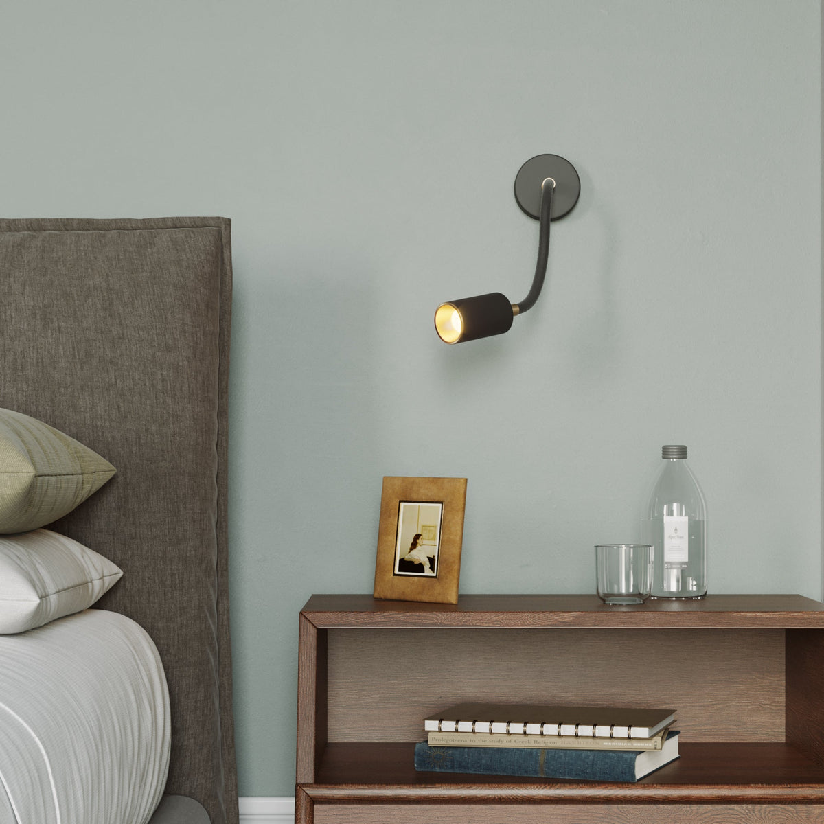 Lampada da parete o soffitto con faretto GU10 Bispot e braccio orientabile Flex 30 cm - Nero / Bronzo satinato Si No