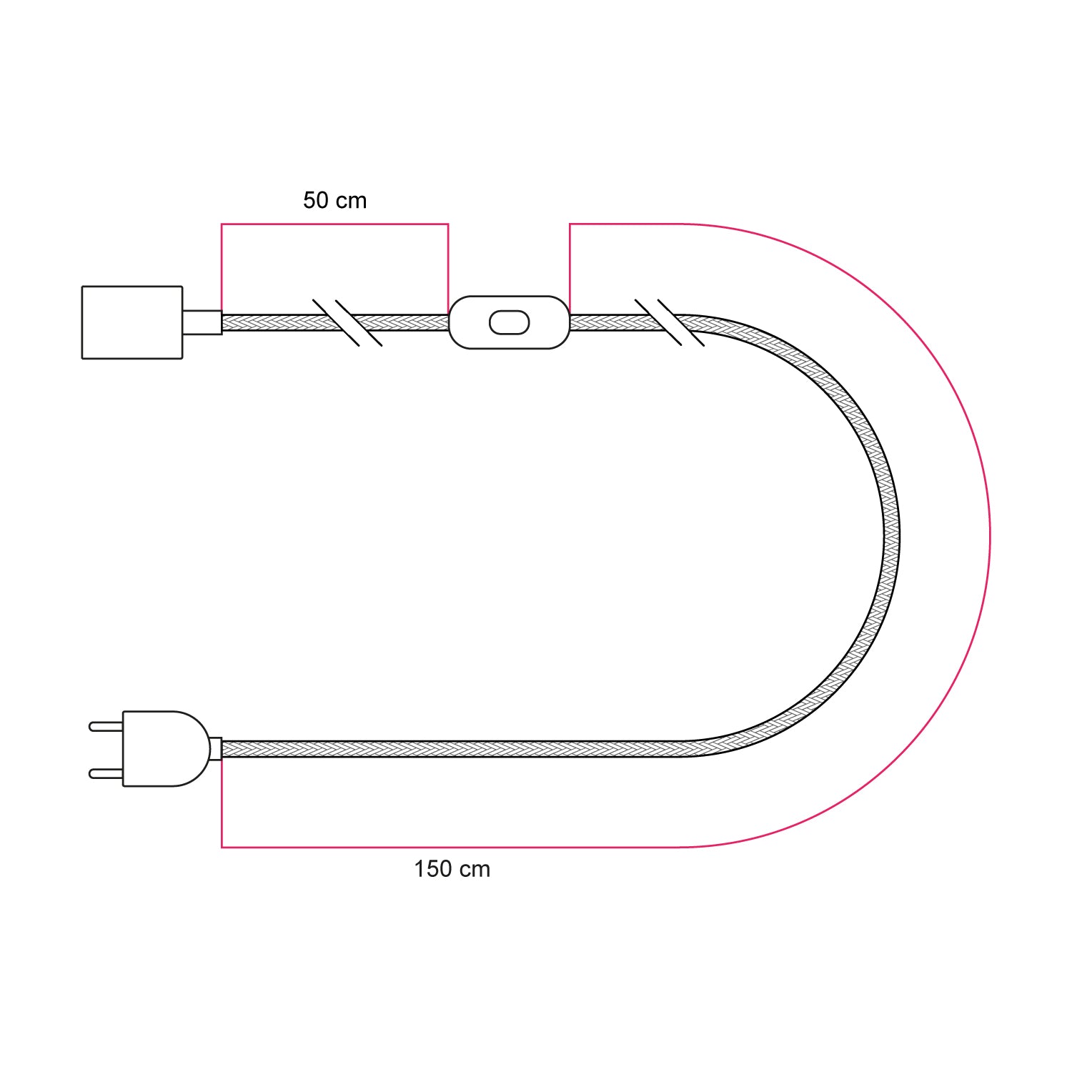 Lampada da tavolo con base in ontano, lampadina trasparente, cavo RM01 e spina EU