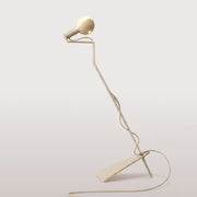 Lampada da terra inclinabile con lampadina LED G125 verniciata - Mario Talia - Panna