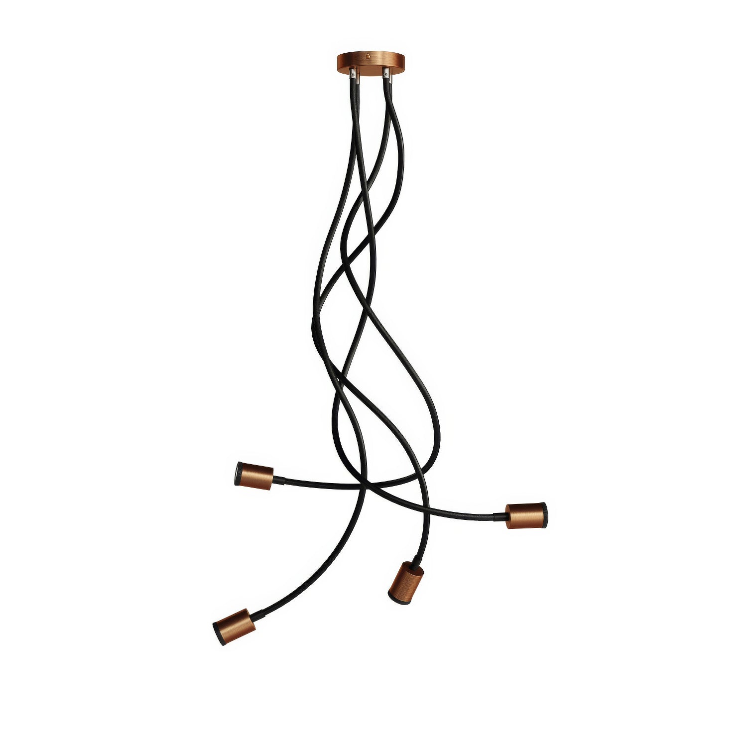 Lampada Mini faretto SPOTLIGHT GU1d0 Flex 90 da soffitto - Rame satinato