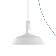 Lampada portatile da esterno Snake con paralume Harbour, 5 m cavo tessile, portalampada IP65 waterproof - Bianco