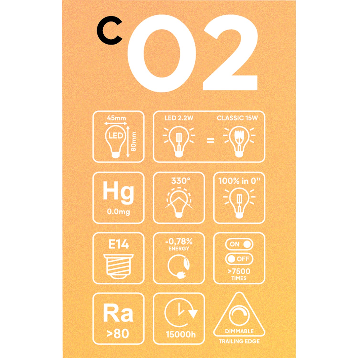 Lampadina LED Dorata Carbon Line filamento a spirale Mini Globo G45 2,2W 136Lm E14 1800K Dimmerabile - C02