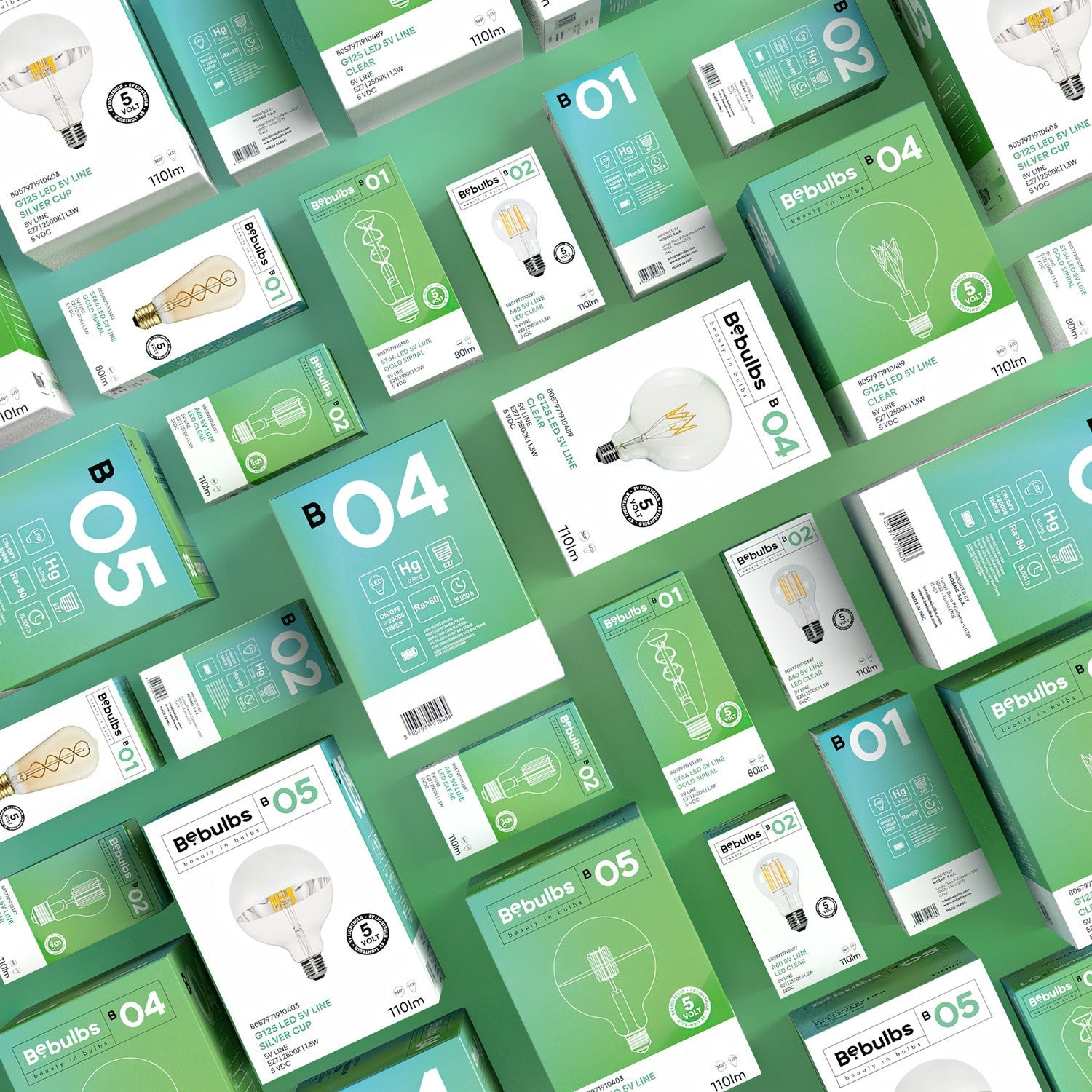 Lampadina LED Porcellana Linea 5V Globo G125 2,2W 160Lm E27 2500K Dimmerabile - B06