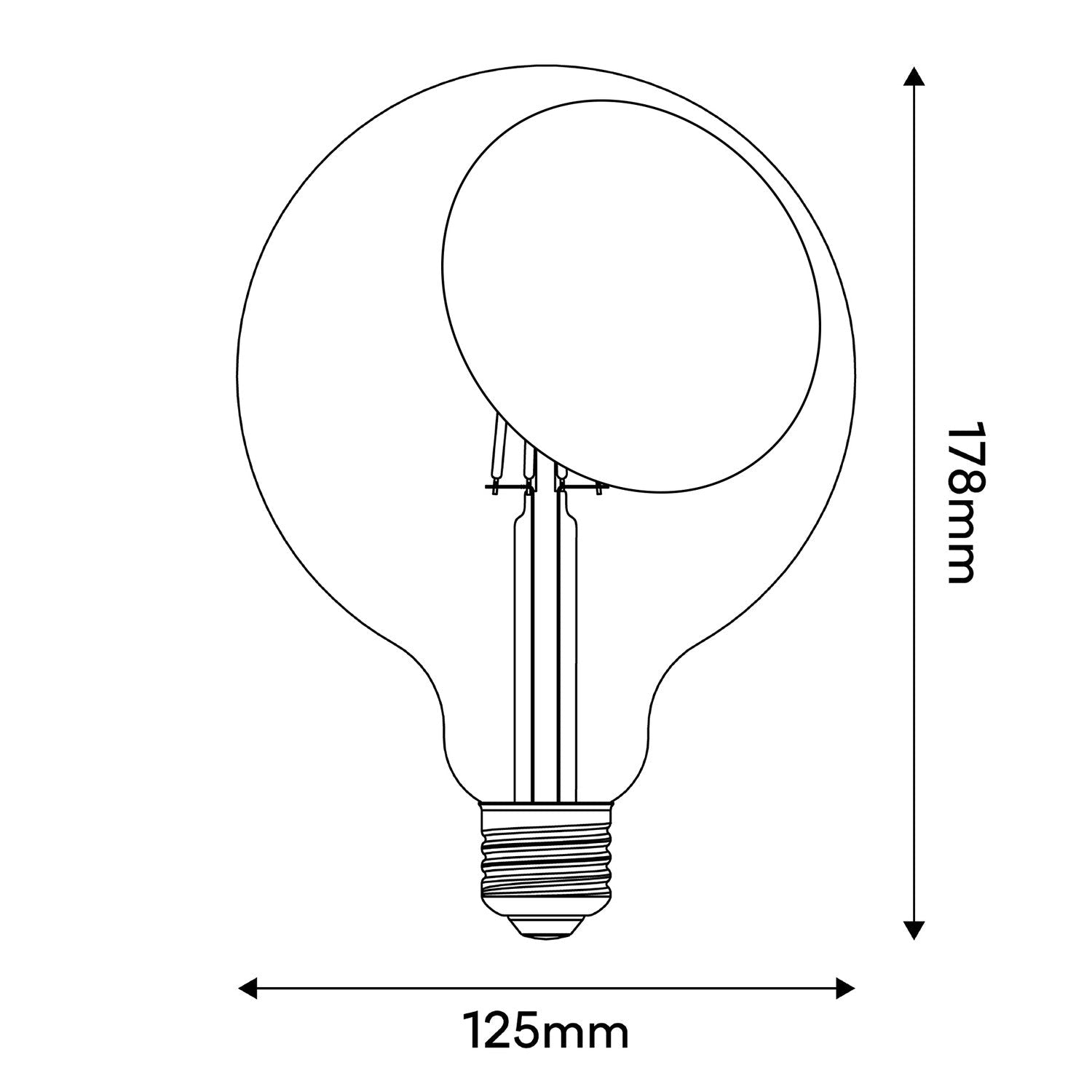 Lampadina LED Sofia G125 4,8W 806Lm E27 2700K Dimmerabile - Arancione