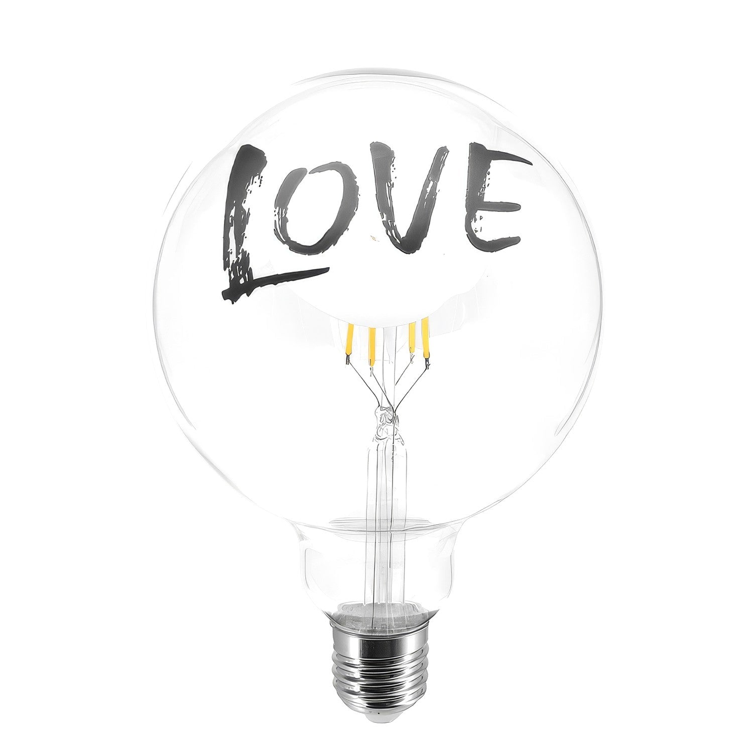 Lampadina LED Tattoo "Love" G125 4,5W 470Lm E27 2700K Dimmerabile
