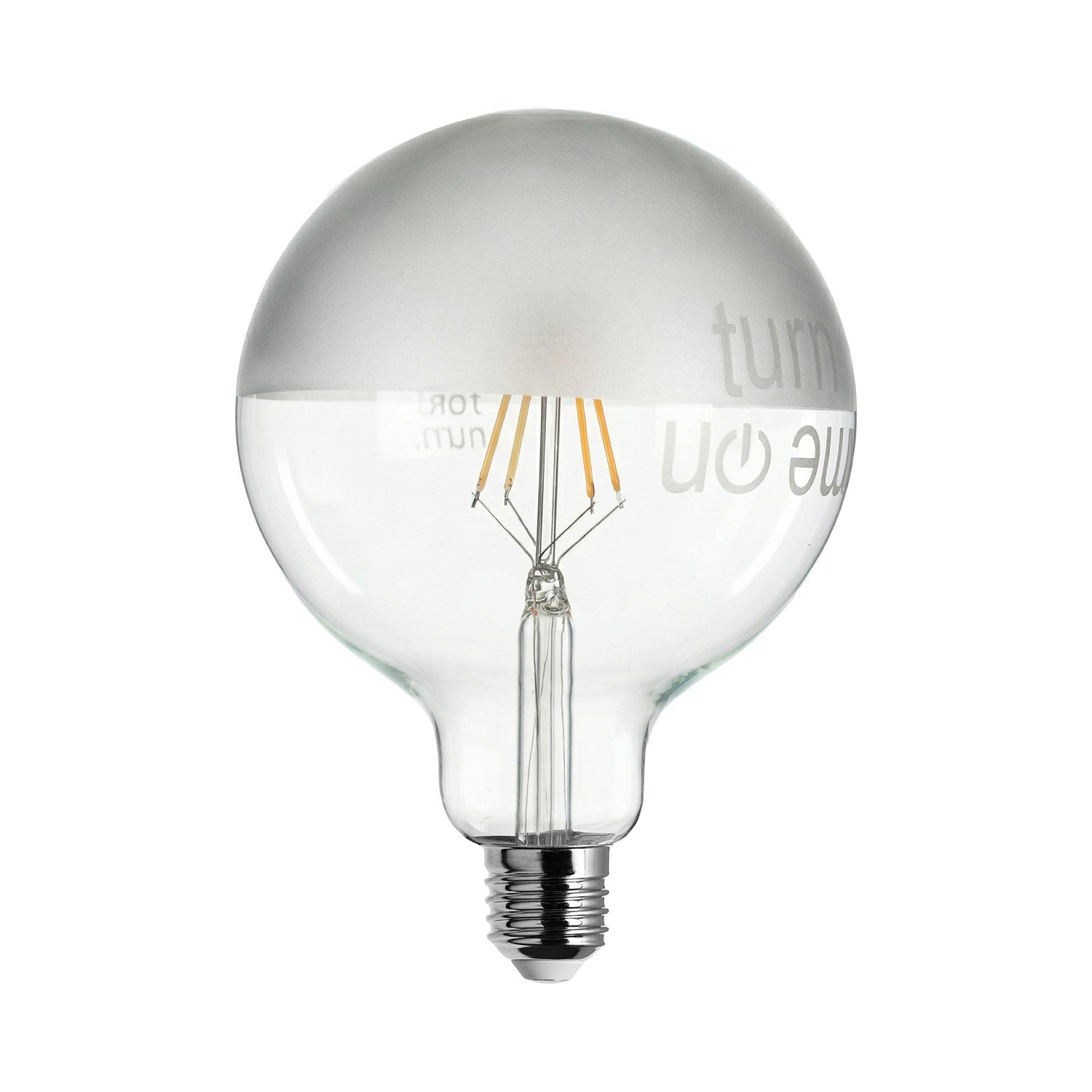 Lampadina LED Tattoo "Turn Me On" G125 4,5W 470Lm E27 2700K Dimmerabile - Creative Cables