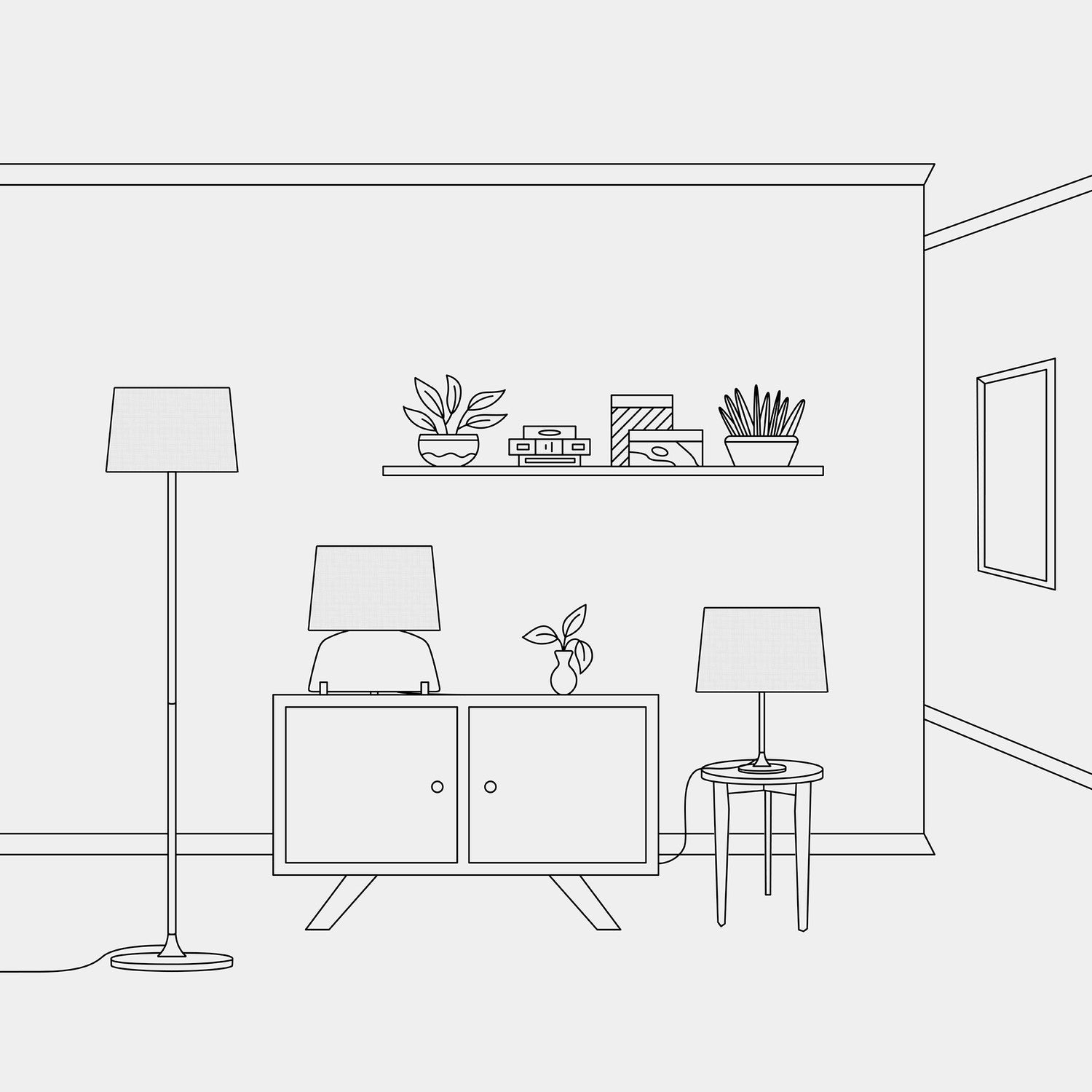 Paralume Athena con attacco E27 per lampada da tavolo - Made in Italy - Lino bianco lucido