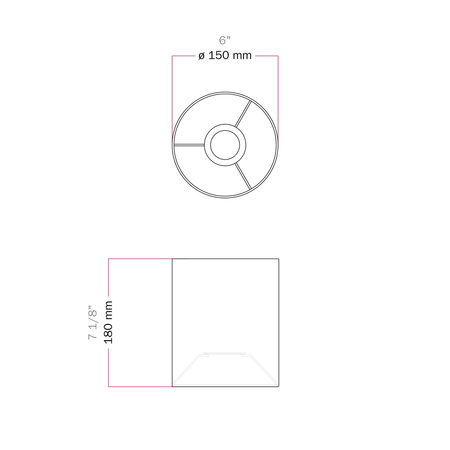 Paralume Cilindro in tessuto con attacco E27 - 100% Made in Italy - Cinette aragosta