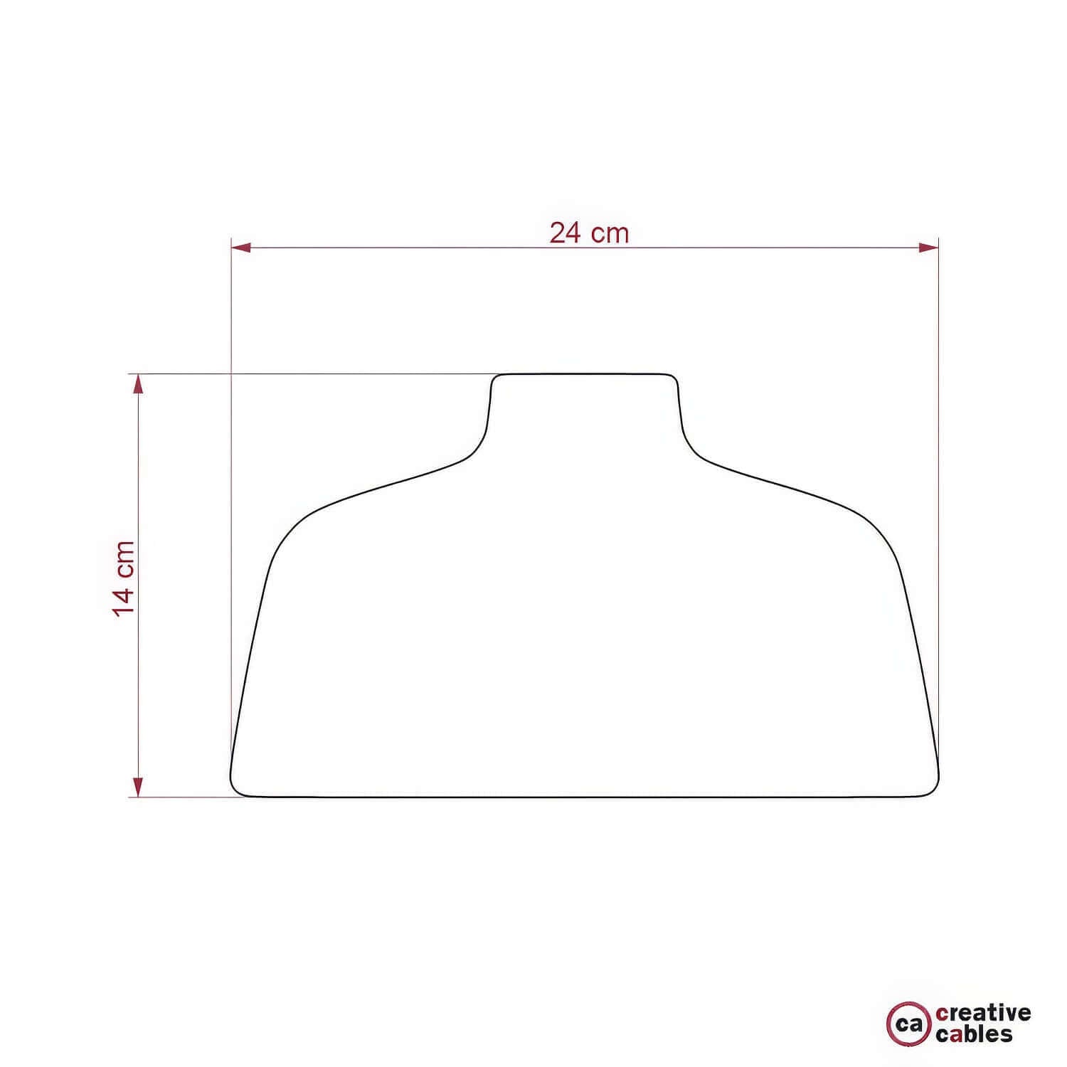 Paralume Coppa in ceramica, collezione Materia - Made in Italy - Effetto corten