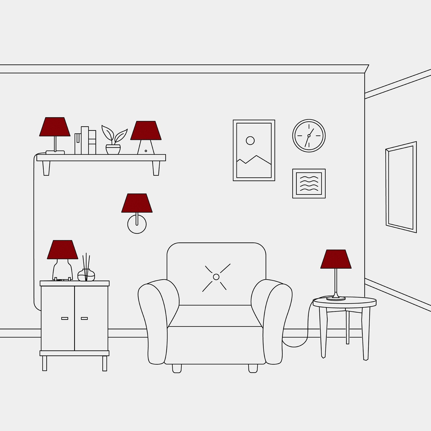 Paralume Impero S con attacco E27 per lampada da tavolo o applique - Made in Italy - Lana Aragosta