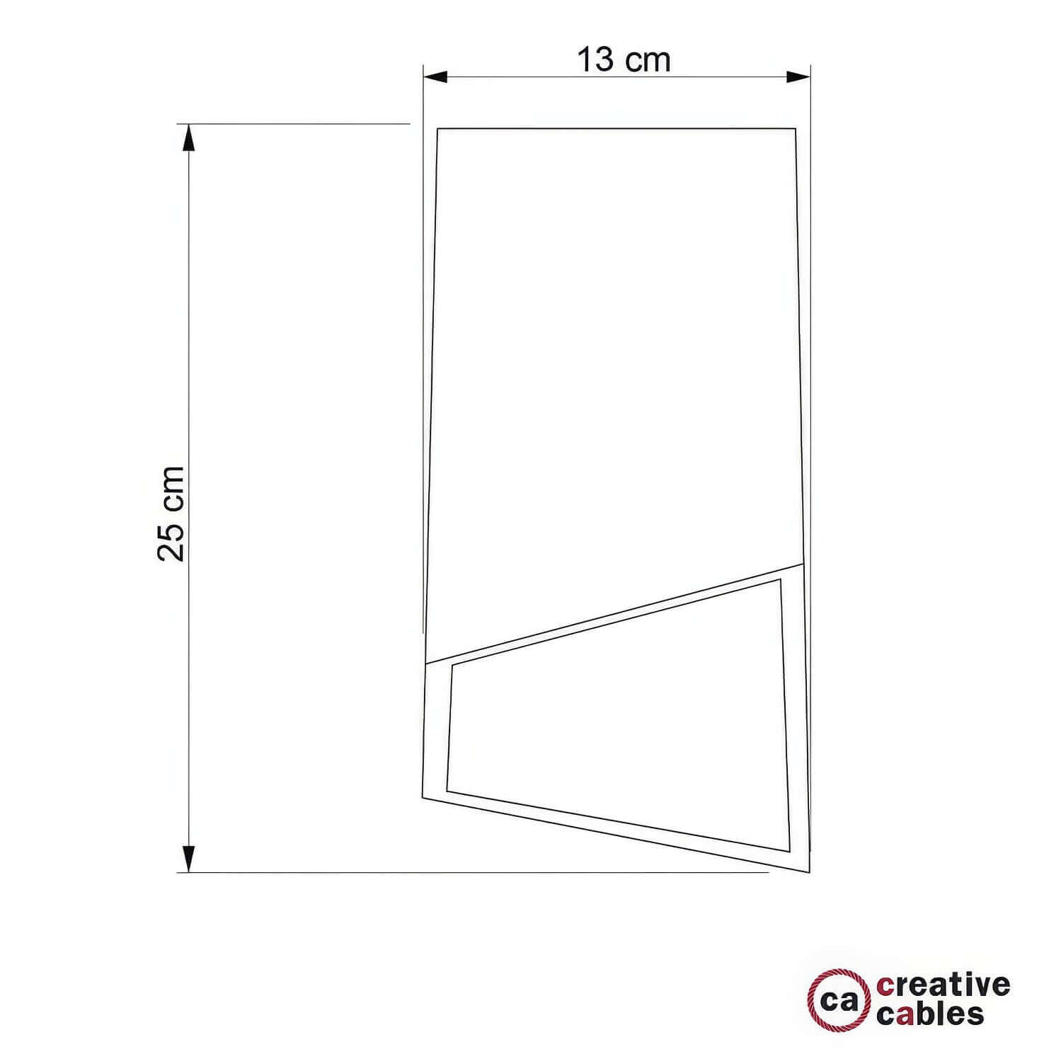 Paralume in cemento Prisma per lampada a sospensione, completo di serracavo e portalampada E27 - Cemento chiaro