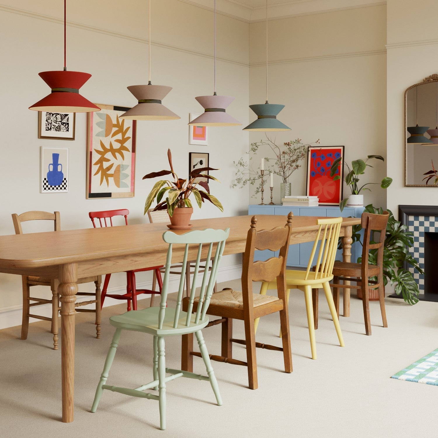 Paralume in tessuto Clessidra per lampada a sospensione - Lana Aragosta Lana grigio scuro