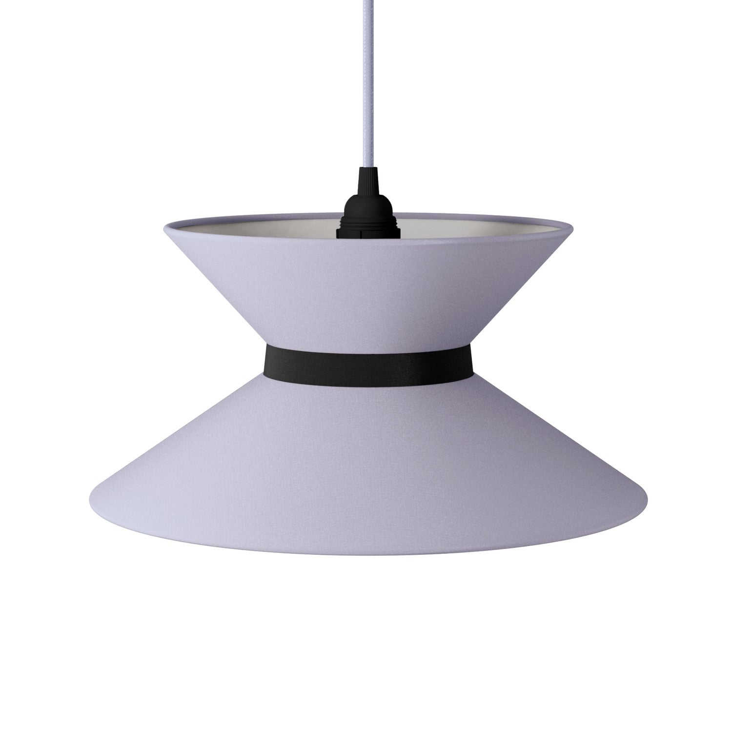 Paralume in tessuto Clessidra Teletta lilla - Made in Italy Teletta antracite