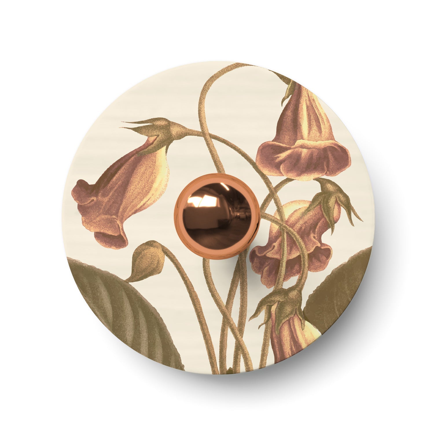 Paralume mini piatto Ellepì a disegni floreali 'Blossom Haven' Botanico Gloxinia, diametro 24 cm - Made in Italy