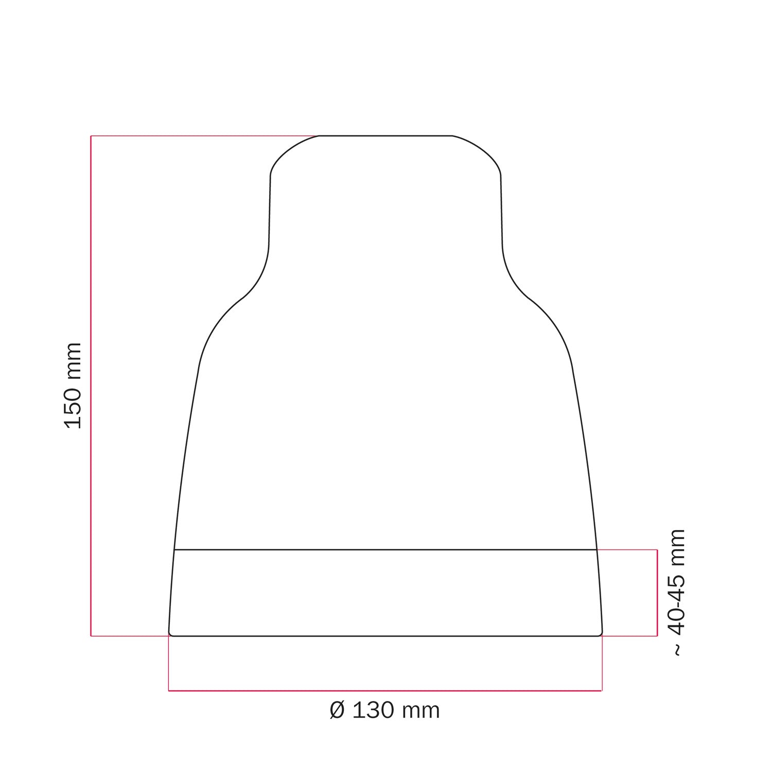 Paralume Vaso bicolore in ceramica Bianco e Giallo, collezione Materia - Made in Italy