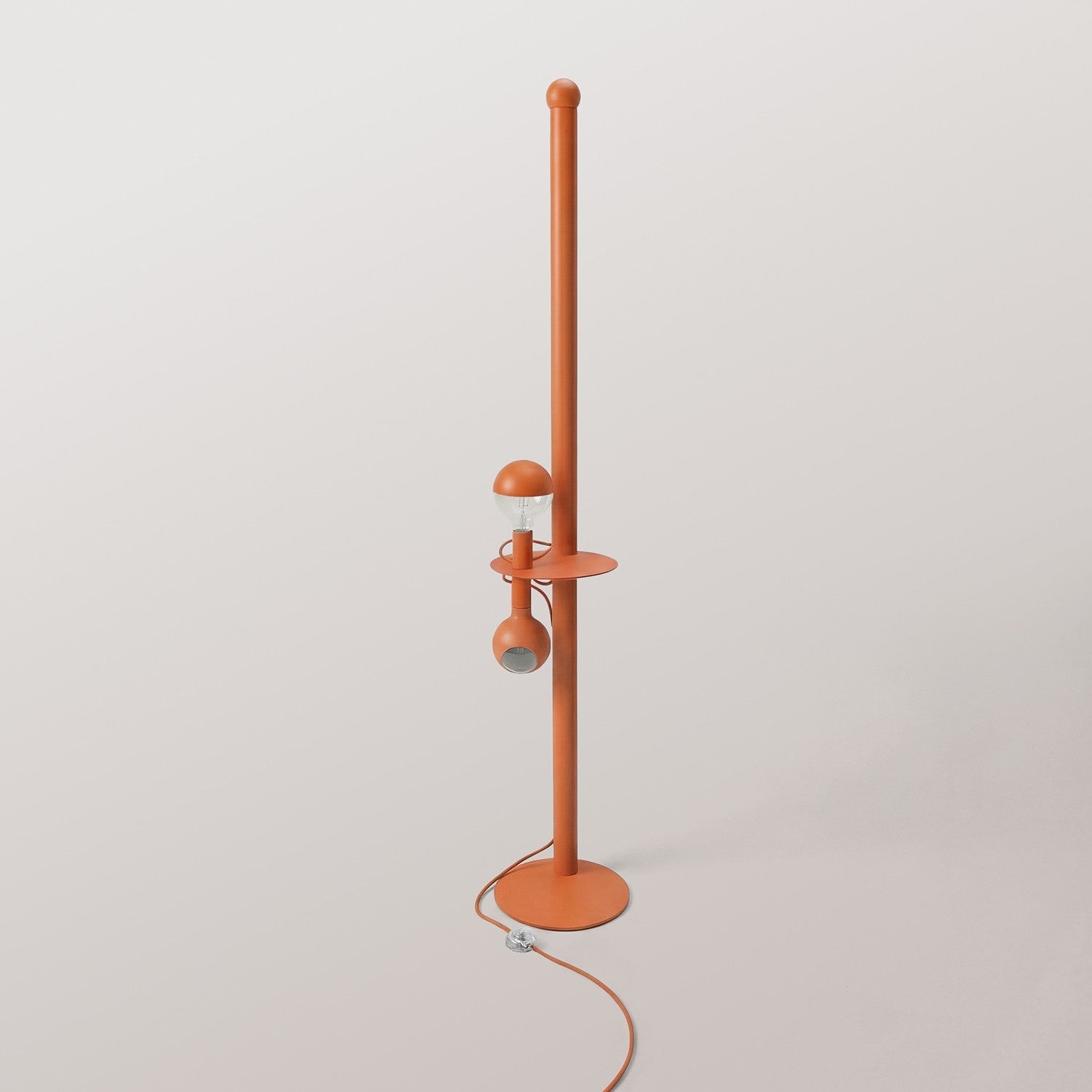 Rocco XXL - Lampada da terra con spina UK e lampadina Maria e Camo - Arancio