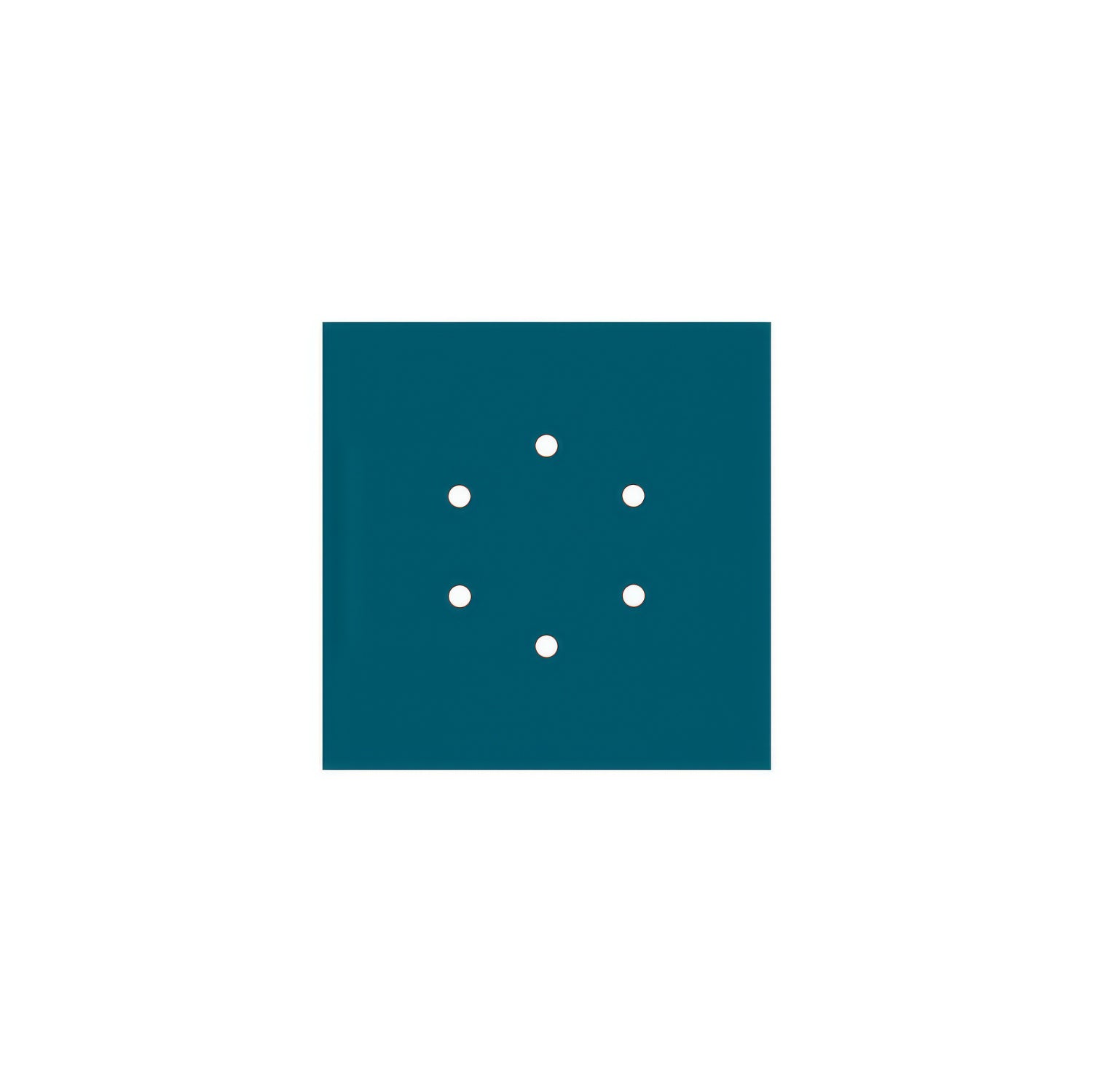 Rosone Rose-One quadrato, 200 mm con 6 fori e 4 fori laterali - Petrolio Bianco