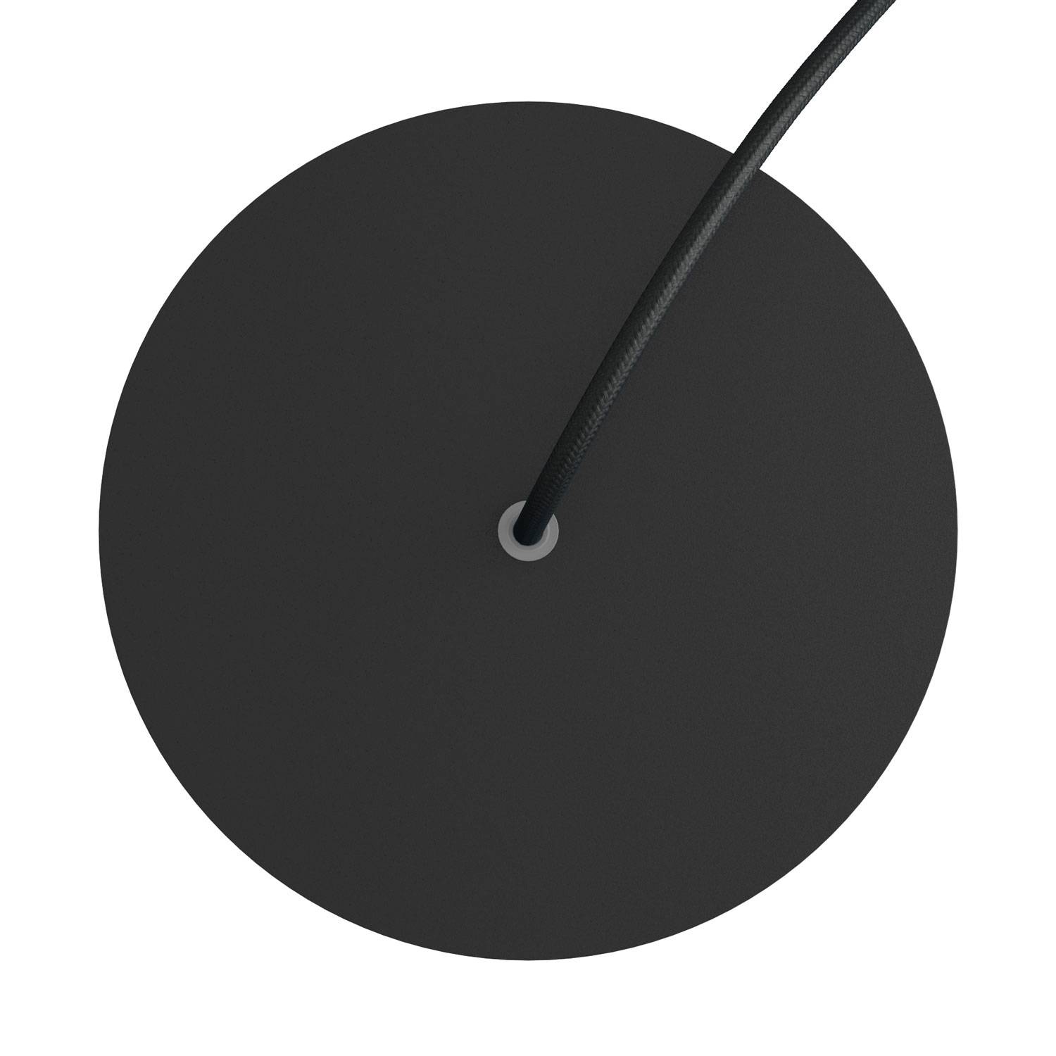 Rosone Rose-One rotondo, diametro 200 mm con 1 foro e 4 fori laterali - Nero opaco Bianco