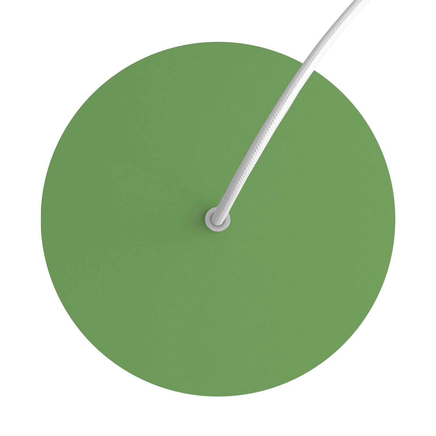 Rosone Rose-One rotondo, diametro 200 mm con 1 foro e 4 fori laterali - Verde prato Bianco