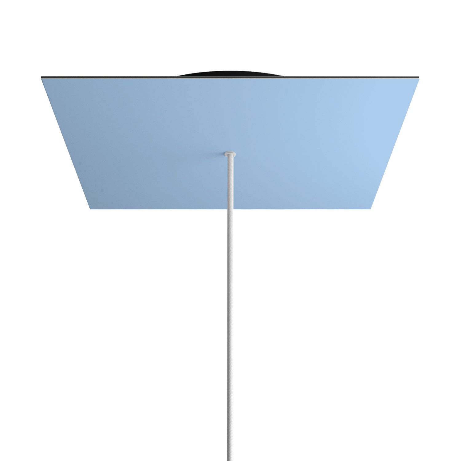 Rosone XXL Rose-One quadrato, 400 mm con 1 foro e 4 fori laterali - Blu carta da zucchero Nero