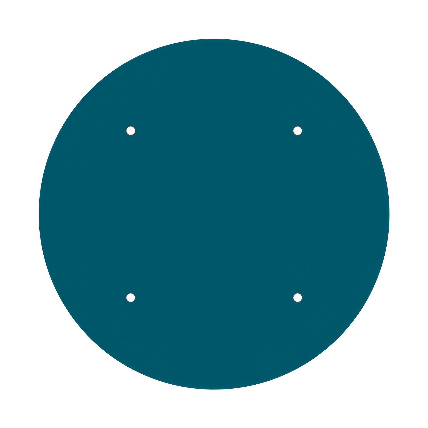 Rosone XXL Rose-One rotondo, diametro 400 mm con 4 fori e 4 fori laterali - Petrolio Bianco