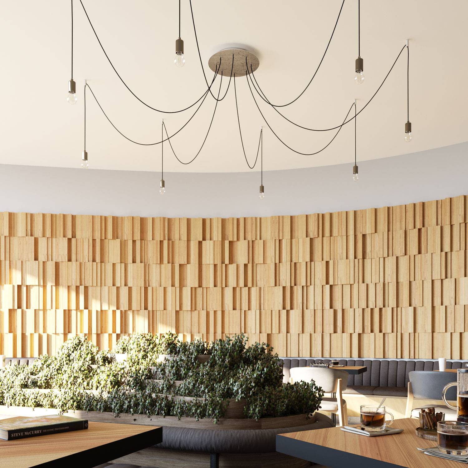 Rosone XXL Rose-One rotondo, diametro 400 mm con 8 fori e 4 fori laterali - Dibond Acciaio satinato Bianco