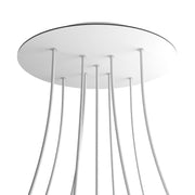 Rosone XXL Rose-One rotondo, diametro 400 mm con 9 fori a X e 4 fori laterali - Bianco opaco Bianco