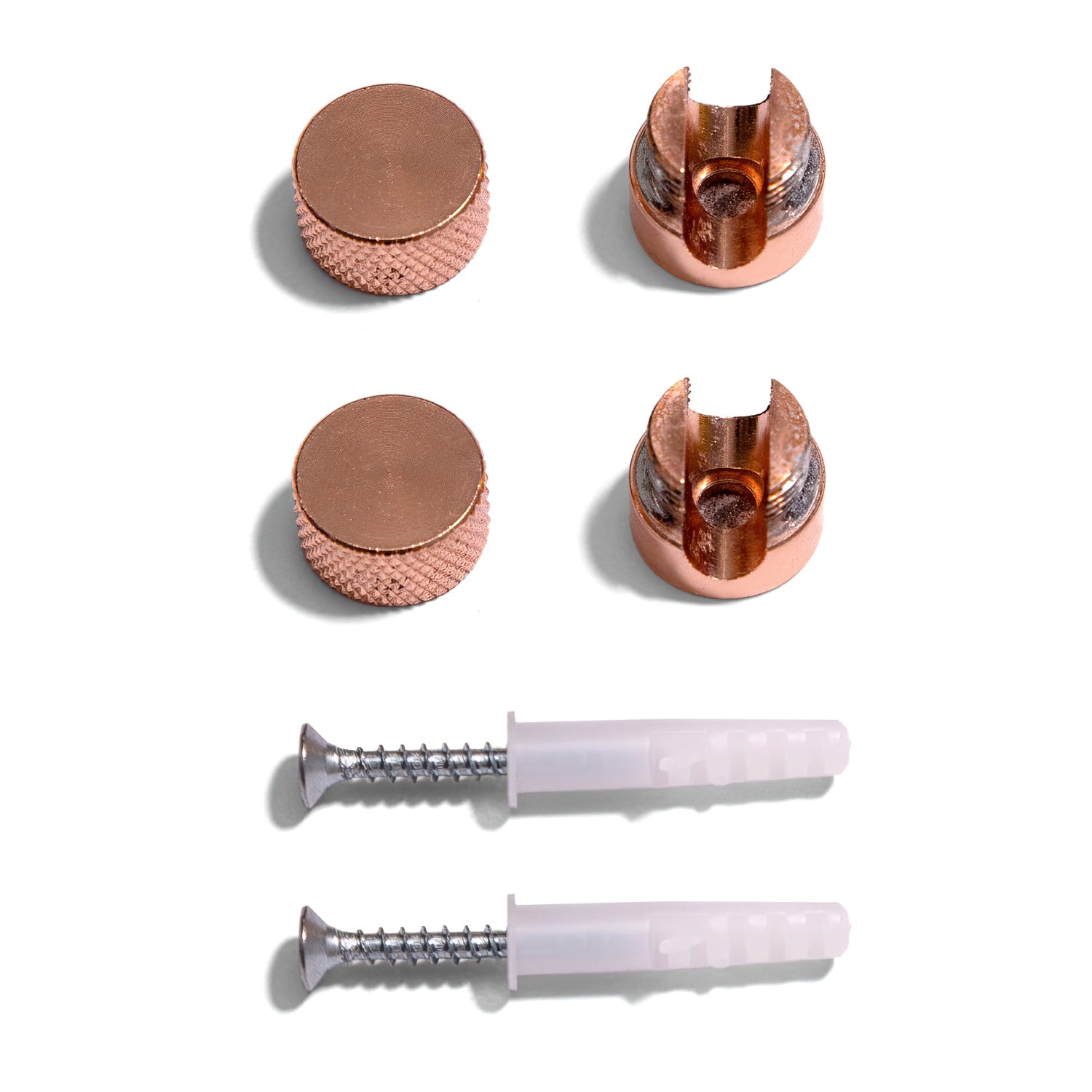 Sarè - Fissaggio a parete, passacavo in metallo per cavo tessile - Rame