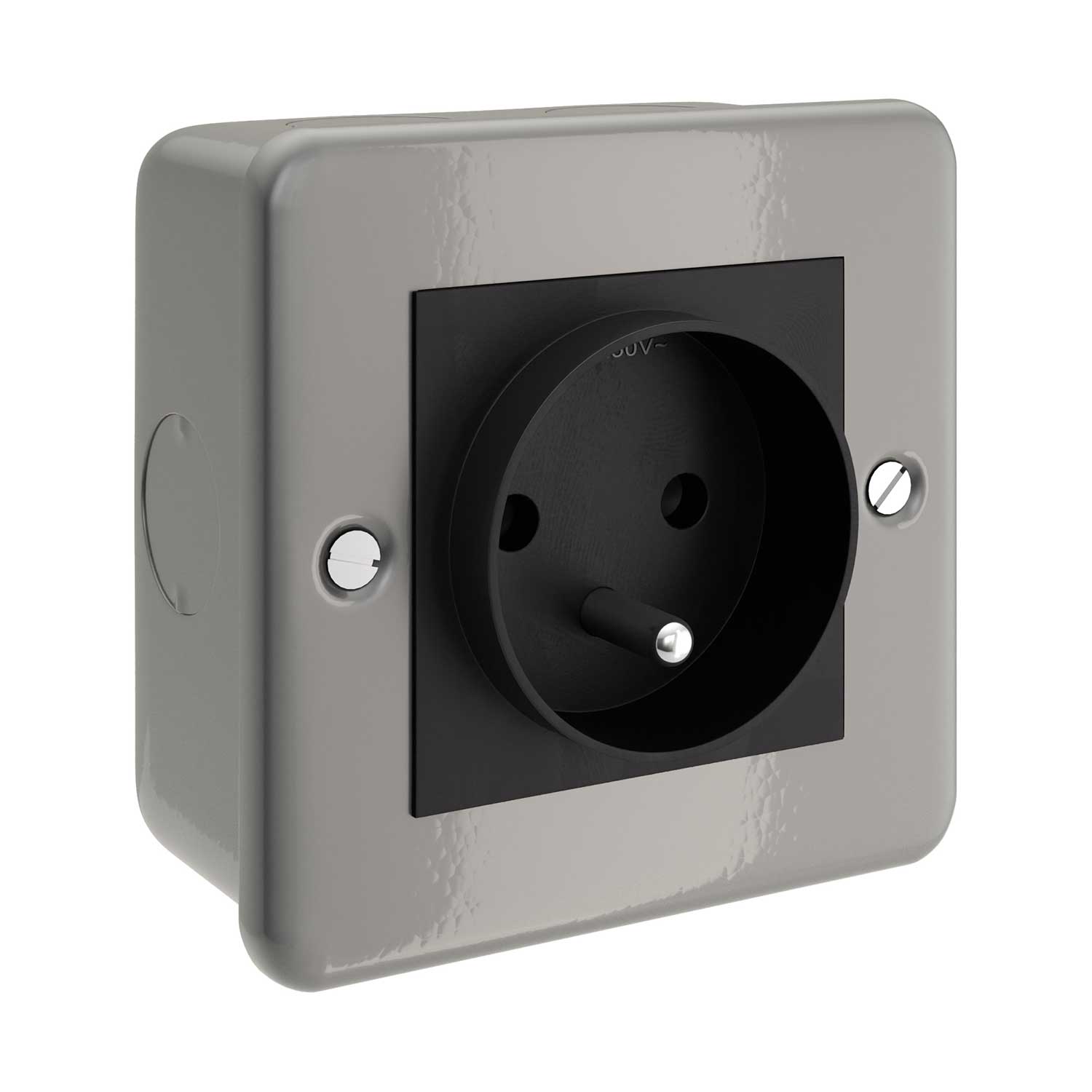 Scatola da parete in metallo con presa francese per Creative-Tube