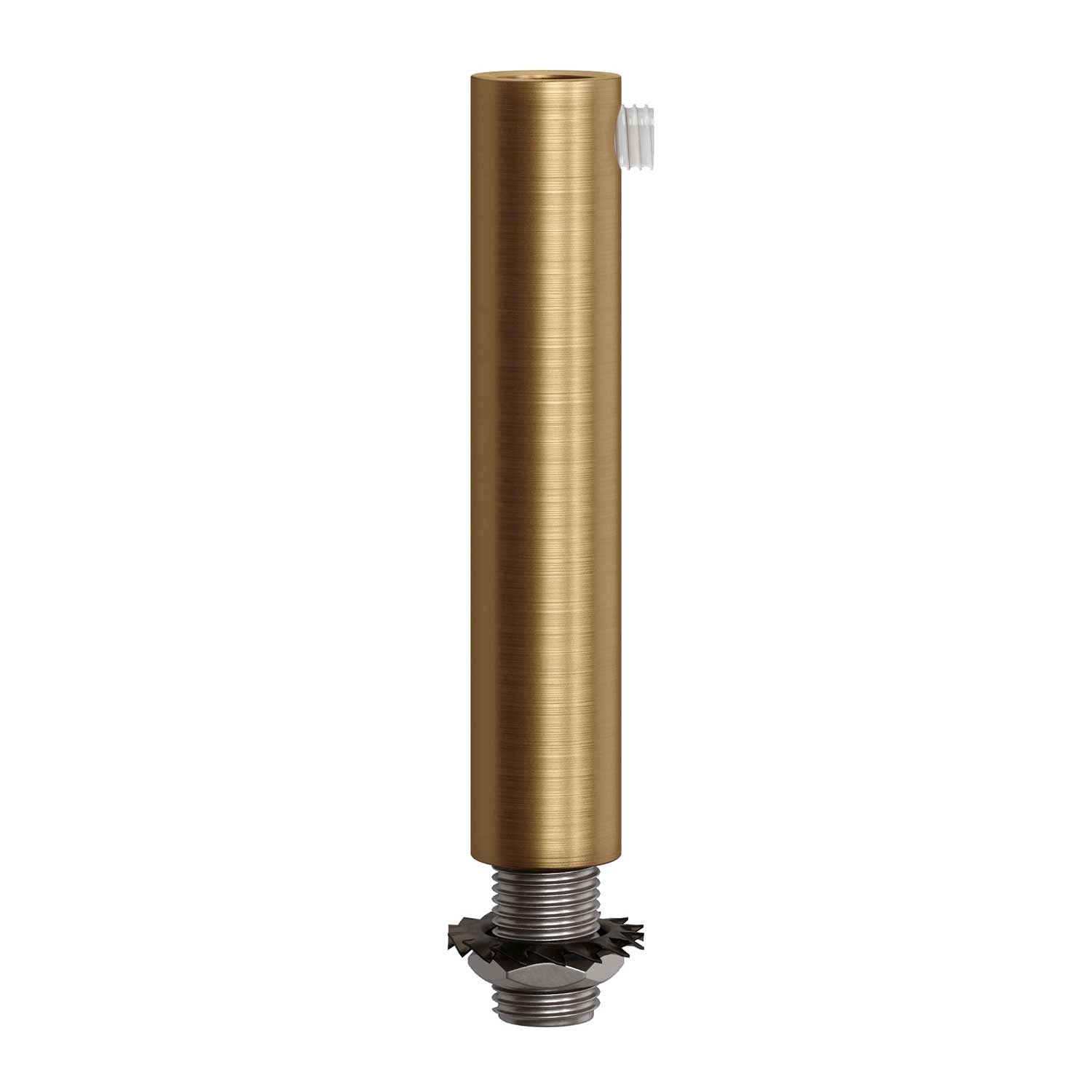 Serracavo cilindrico in metallo lunghezza 7 cm completo di tige, dado e rondella - Bronzo satinato
