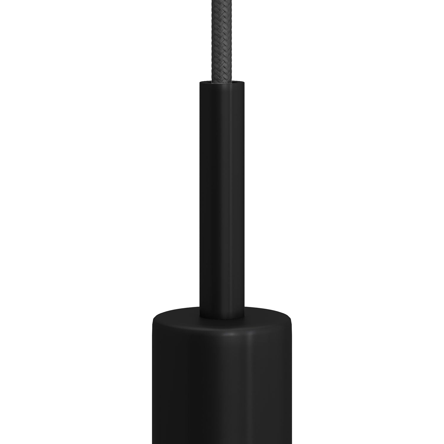 Serracavo cilindrico in metallo lunghezza 7 cm completo di tige, dado e rondella - Nero