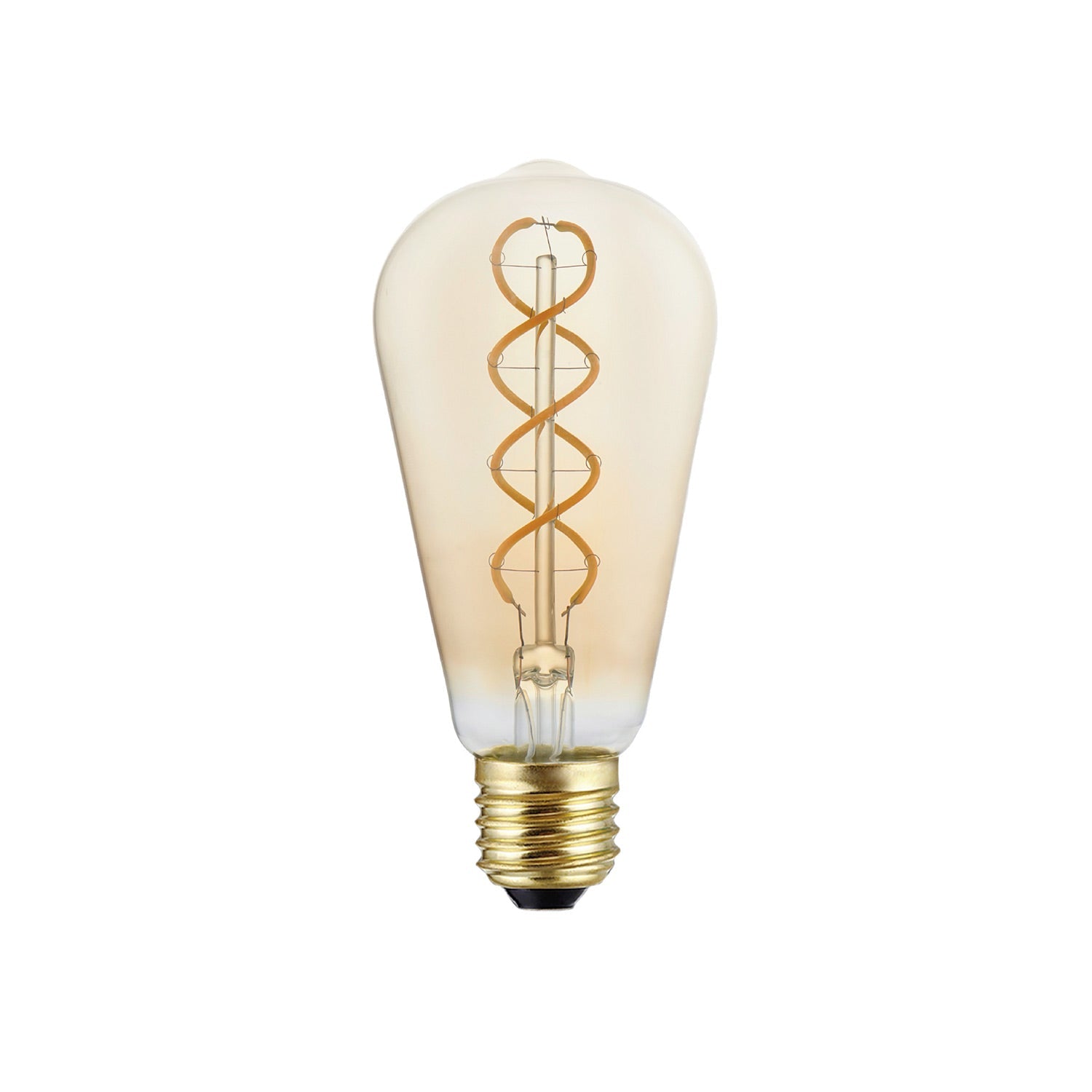 SI! Lampada da tavolo a 5V con lampadina ST64 e base metallica - Bronzo satinato