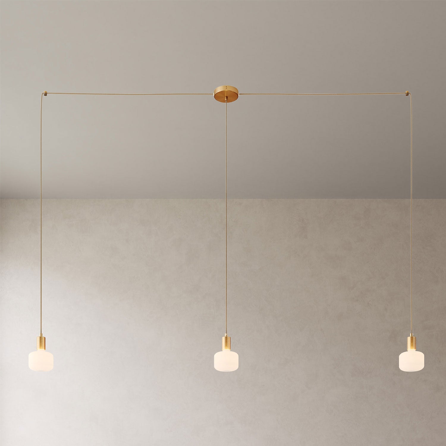 Spider - Lampada a sospensione multipla a 3 cadute con finiture in metallo - Bronzo satinato