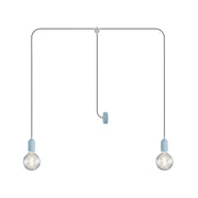 T-Snake Modulair Lampada da esterno IP65 a 2 luci con rosone - Blu carta da zucchero